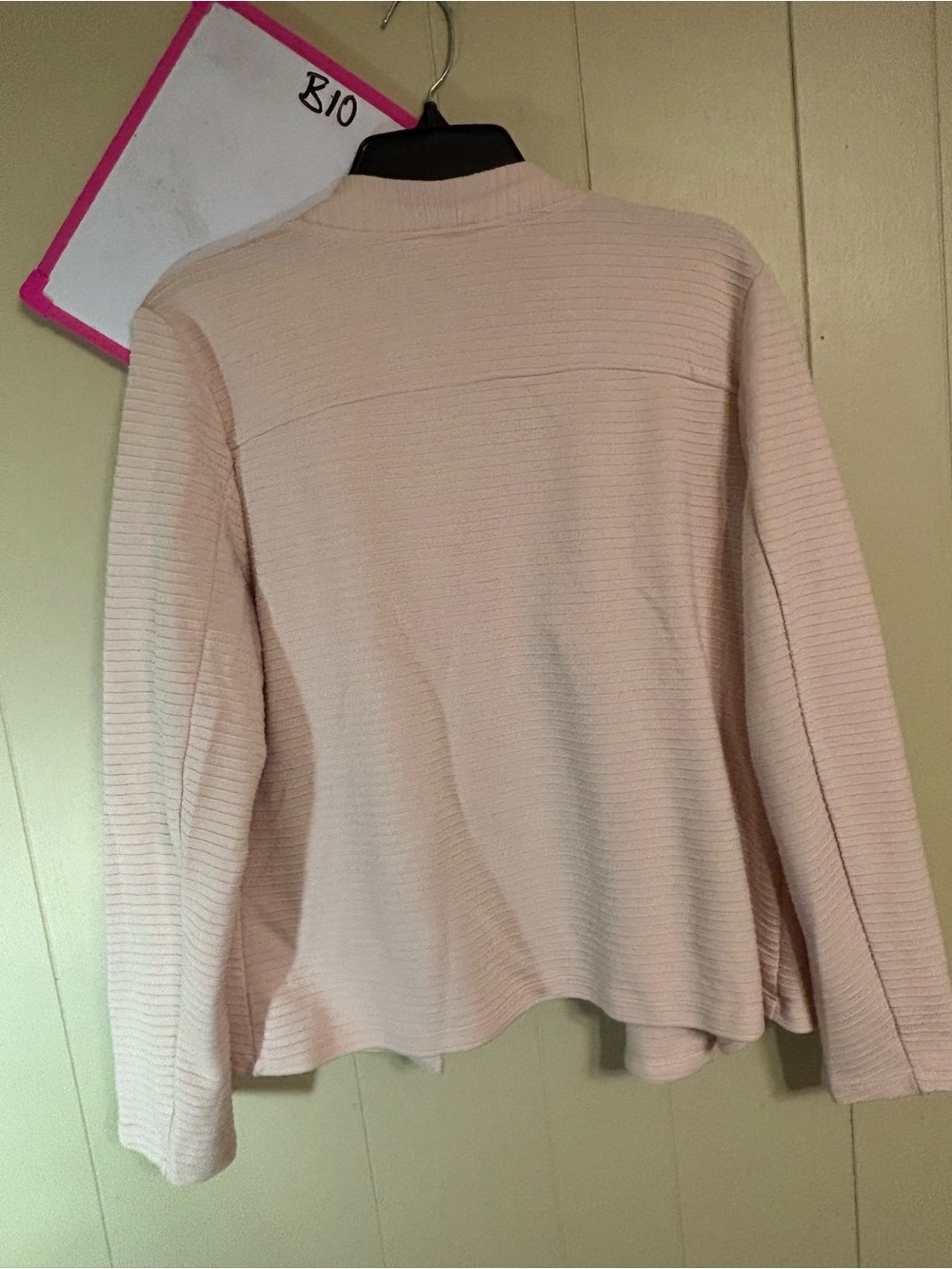 Light Pink Ribbed Open Front Jacket - Unbranded - Picture 4 of 7